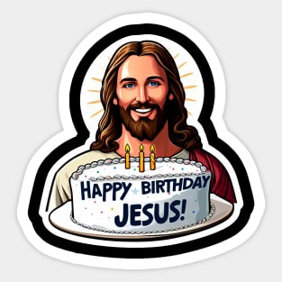 Happy Birthday Jesus Sticker